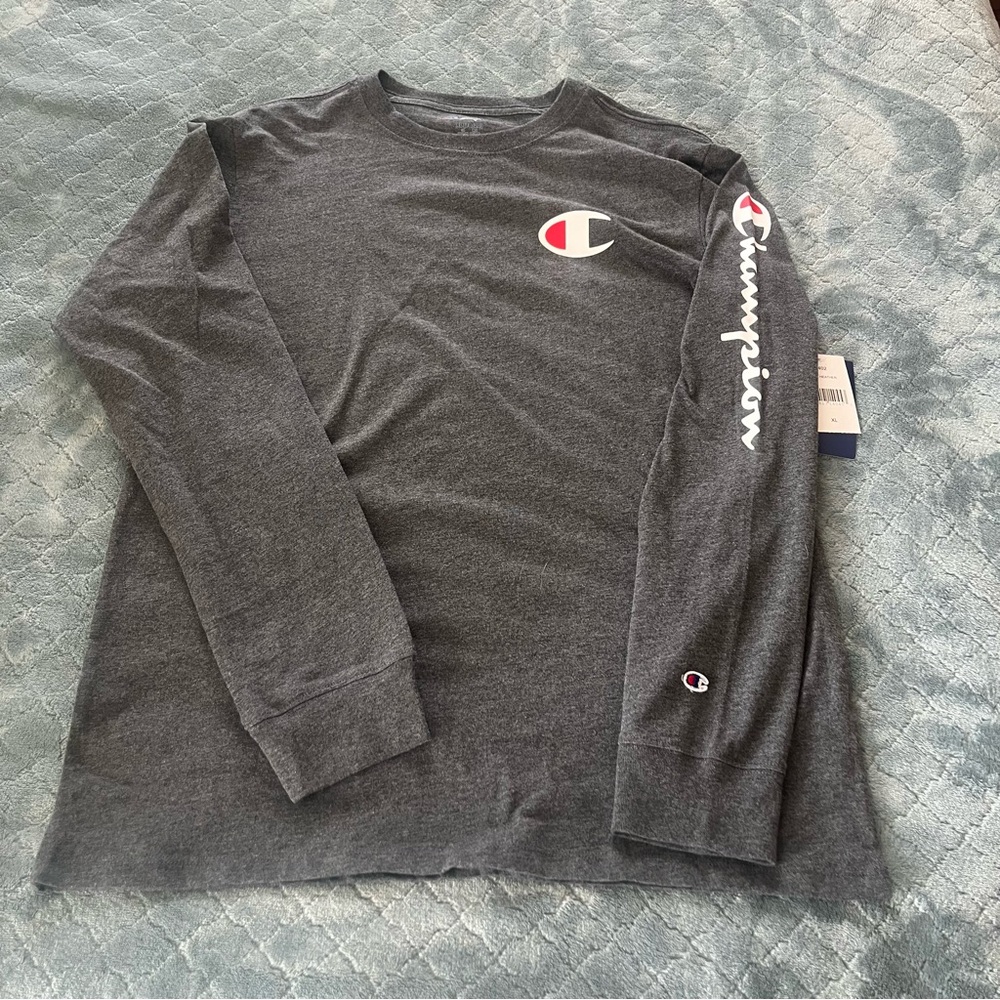 NWT Kids Champion Gray Long Sleeve Tee‎ XL